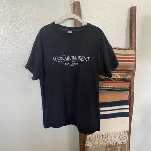 YSL Graphic Tee - Brand Unknown - Size Large - Color Black